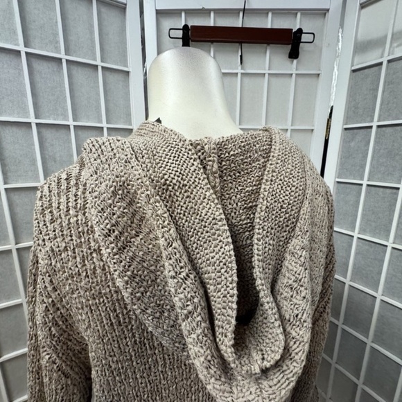 Axcess, Woman, Dress Style Sweater, Brown, Sz XL,Woven Cotton,Hood,Long Sleeve.! - Picture 7 of 12